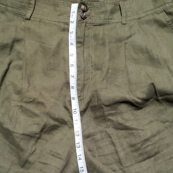 Madewell Green High Waist Pleated Shorts - Picture 5 of 9